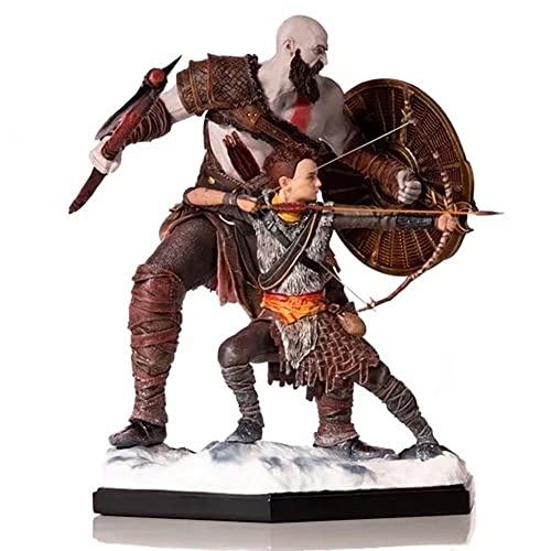 Modelo de Personaje, Figura de acción de God of War Kratos Padre e Hijo, decoración de Modelo de Estatua Hecha a Mano 1/10, Adecuada for Mayores de 6 años, Altura 20 cm