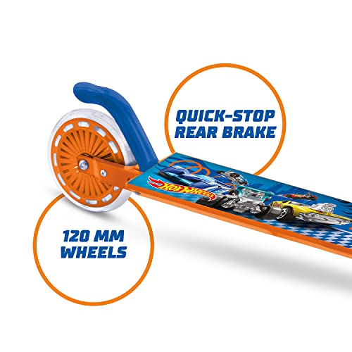 Mondo Toys - Alu Scooter HOT WHEELS - Patinete infantil de aluminio de 2 ruedas - Manillar regulable - 18456
