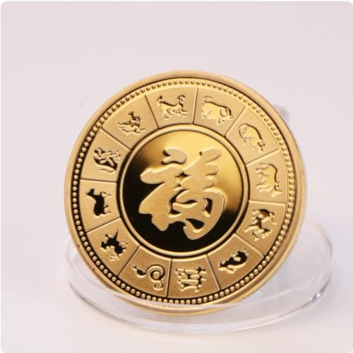 Moneda Conmemorativa 2021 Año del Buey Moneda de Oro Año Nuevo Souvenirs Regalos Medalla de la Suerte Símbolo del Toro