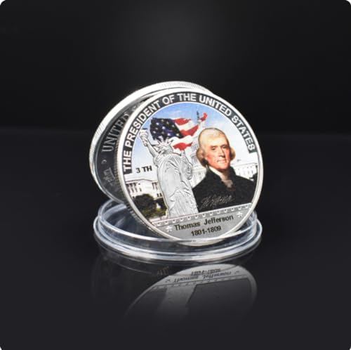 Moneda Conmemorativa 45 USA Presidents Silver Coin The Great Man Challenge Coin Coleccionables Lincoln Coin Collection 1Pcs