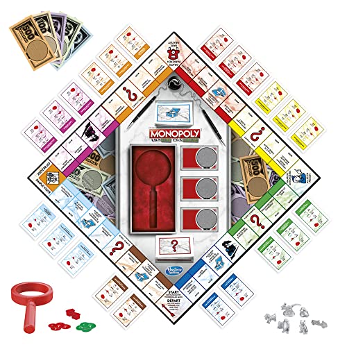 Monopoly Dinero Falso - Juego de Mesa edición Belga para familias y niños a Partir de 8 años con Detector Mr. Monopolys para Grabar Dinero falsificado y Tarjetas Falsas para 2-6 Jugadores
