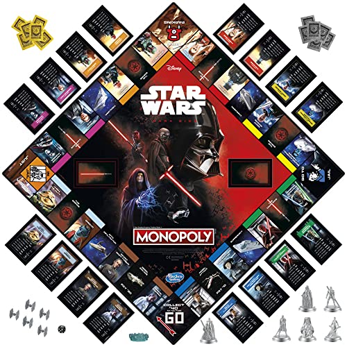 Monopoly: Disney Star Wars - Juego de Mesa para familias, Juego para niños, Regalo de Star Wars (versión Inglesa)