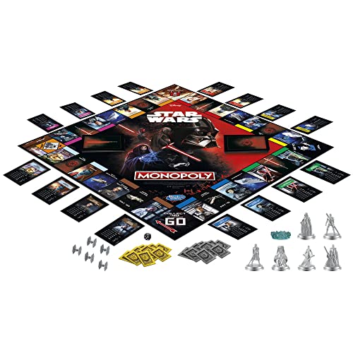 Monopoly: Disney Star Wars - Juego de Mesa para familias, Juego para niños, Regalo de Star Wars (versión Inglesa)