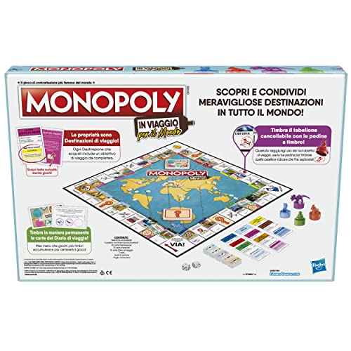 Monopoly - Juego de Mesa para familias y niños a Partir de 8 años, con peones de Sello y Tablero borrable