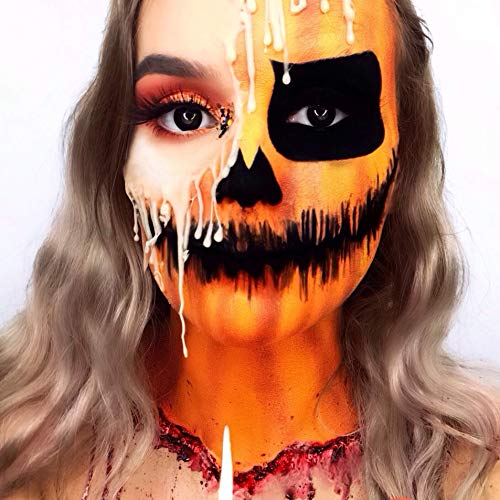 Moon Terror Pintura facial de Halloween Pintura corporal | Maquillaje SFX, Maquillaje de efectos especiales Calabaza Naranja 12ml