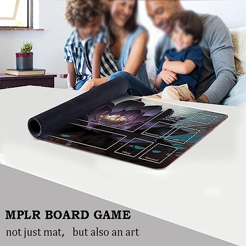 MPLR BOARD GAME Juego de mesa MTG Playmat + bolsa impermeable gratuita, bordes cosidos, superficie de goma suave, MTG PlayMat with Zones (An original Black Lotus Playmat)