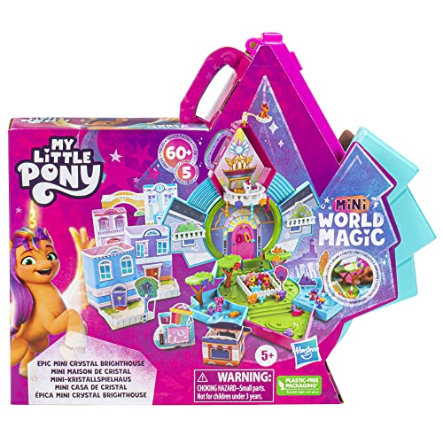 My Little Pony - Mini Mundo Mágico - Mini Casa Brillante de Cristal - Set de Juego con 5 Figuras coleccionables - Edad: A Partir de 5 años