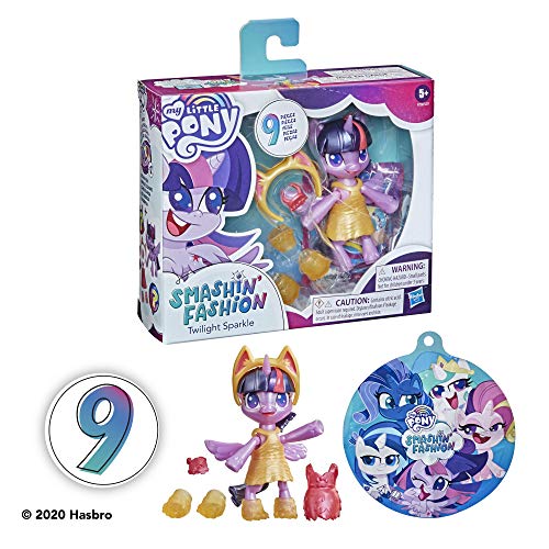 My little Pony Smashin' Fashion-Juego de Mariposas Twilight Sparkle (7,5 cm) con Accesorios de Moda y Sorpresa, 9 Piezas (Hasbro F1756)
