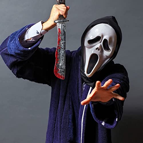 Naisicatar Halloween Bloody Cutter, accesorios de machete de plástico de Halloween Simulation de Halloween, accesorios de machete de miedo y halloween con sangre falsa