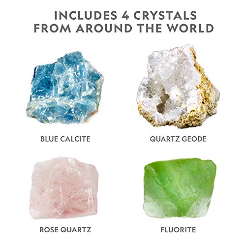 NATIONAL GEOGRAPHIC Mega Kit de Cultivo de Cristales - Cultive 6 Cristales Rápidamente (3–4 Días), con Exhibidor Iluminado, 4 Muestras de Cristal Genuino, Kit Científico Exclusivo de Amazon