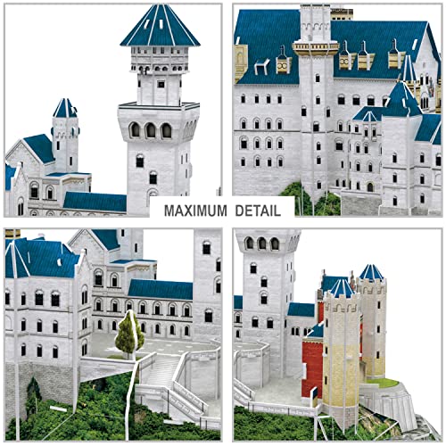 National Geographic - Puzzle 3D Castillo Neuschwanstein | Puzzles 3D | Maquetas para Construir Adultos Y Niños | Puzzle 3D Adultos | Puzzle 3D Niños | 121 Piezas