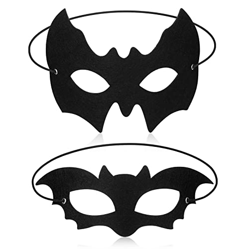 Neer 2 Máscaras de Ojo de Murciélago de Halloween Antifaz de Ojo Negro Accesorios de Disfraz de Vampiro Gótico para Fiesta Festival Mascarada Cosplay Carnaval Hombres Mujeres (Murciélago)