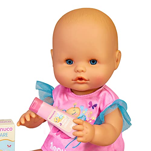 Nenuco - Pañal mágico, muñeco de Cuerpo Duro de 35 cm, Interactivo Que se Ilumina para los cuidados del bebé, con Accesorios como toallitas y Chupete, Juguete +2 años, Famosa (700017205)