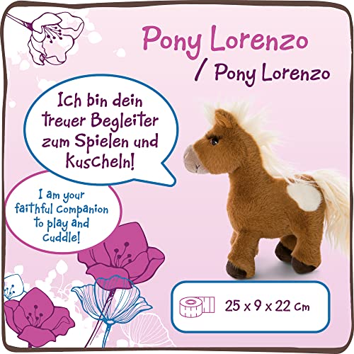 NICI Suave Juguete Parado del Pony Lorenzo 25 cm I Tiernos Juguetes para Niños, Niñas y Bebés I Animales de Relleno para Abrazar, Jugar y Dormir - 48373