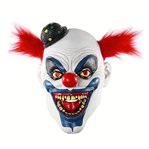 NINAINAI Mascara De Halloween Mascarilla de la Fiesta de la láteja de la lagueja de la Locura de Miedo Decoración De Halloween (Color : Multi-Colored, Size : One Size)