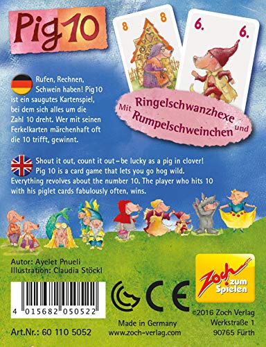 Noris Spiele Zoch Pig 10 601105052 Juegos Juegos y Puzzles