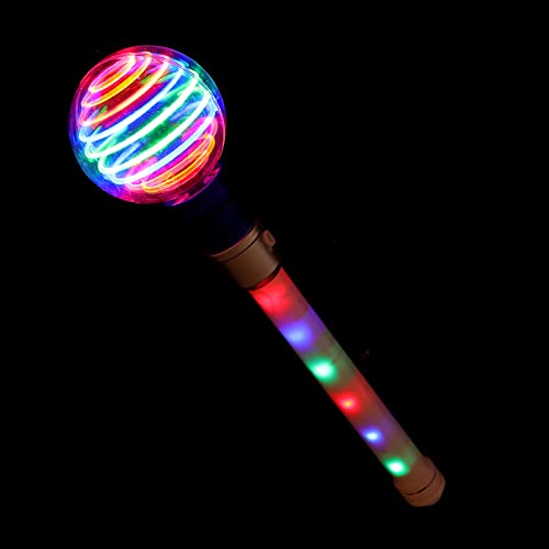 NUOBESTY Varita giratoria de orbitador iluminada, palitos brillantes brillantes juguetes sensoriales de princesa que brillan en la oscuridad, suministros para fiesta de cumpleaños, animación, 1 pieza