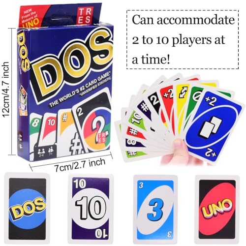 OBLRXM UNO, Juego de Cartas Familiar, juego de cartas de DOS, 108 Cartas Doble Cara, Fomenta la Estrategia - Juego de Mesa de 2 a 4 Jugadores - Para Niños y Adultos, paquete de 2