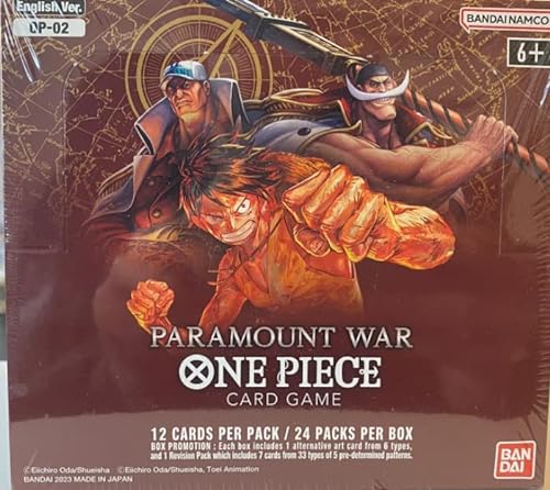 One Piece – Paramount War – Pantalla (24 paquetes de refuerzos) – Inglés – Embalaje original + Heartforcards® protección de envío