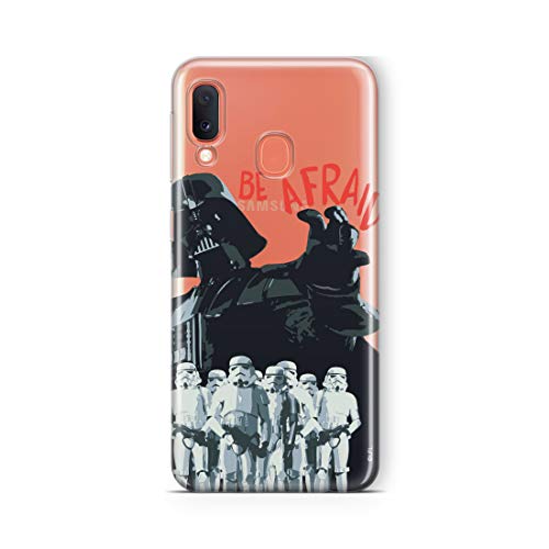 Original y con Licencia Oficial Star Wars Darth Vader Funda de teléfono móvil para Samsung A20e Adaptación óptima a la Forma del Smartphone, Cubierta Protectora de Silicona, parcialmente Transparente