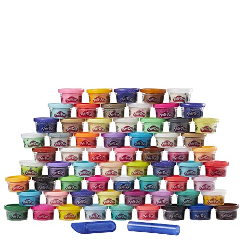 Pack de 65 botes de plastilina surtida Ultimate Color Collection de Play-Doh para niños a partir de 3 años, no tóxico, botes de tamaño compacto de 28 gramos
