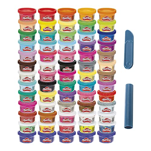Pack de 65 botes de plastilina surtida Ultimate Color Collection de Play-Doh para niños a partir de 3 años, no tóxico, botes de tamaño compacto de 28 gramos
