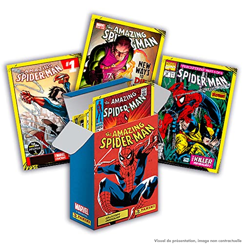 Panini 004378AF Álbum del 60 aniversario de Spiderman con tarjeta de rango (francés)
