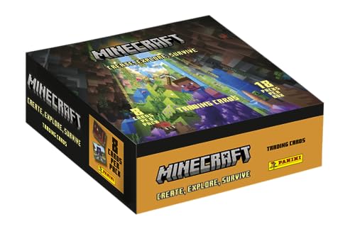 Panini Minecraft Trading Cards 3-Create, Explore, Survive-Caja de 18 Fundas (004734BOX18F)