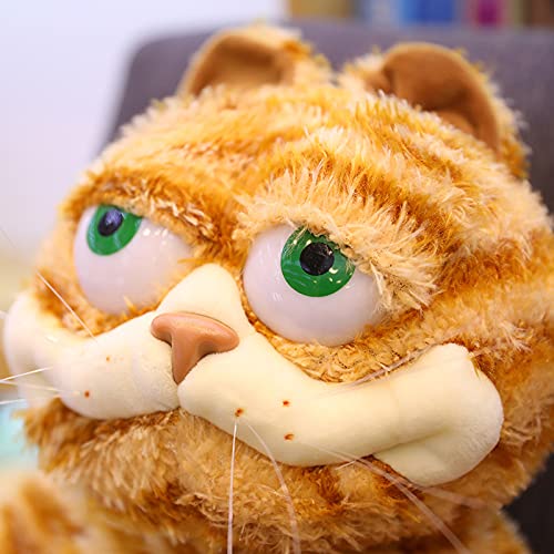 Peluche de gato naranja gordo de 30 cm, juguete de animales de peluche de gatito gordo, lindo juguete de peluche Garfield The Gato, muñecas de gato gordo, almohadas de peluche (30 cm)