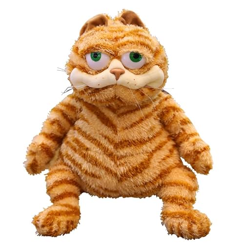 Peluche de gato naranja gordo de 30 cm, juguete de animales de peluche de gatito gordo, lindo juguete de peluche Garfield The Gato, muñecas de gato gordo, almohadas de peluche (30 cm)