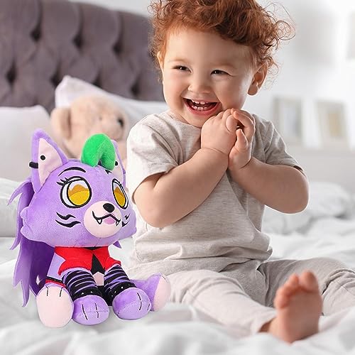 Peluches Roxy 9,8'', Juego Terror Hit Five Nights At Fre-ddy Series Role Plush Doll, Peluche Lobo Rox-Anne Abrazable, Lindos Animales Peluche, Decoración del Hogar Halloween