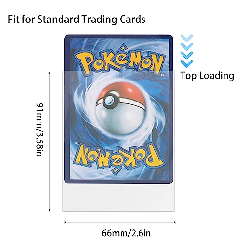 PESLNG 200 Fundas para tarjetas estándar, fundas cartas magic，sobres protectores mágicos, cartas de bolsitas transparentes 66x91 mm, la tarjeta protege compatible con Pokémon Magic Yu-Gi-oh!