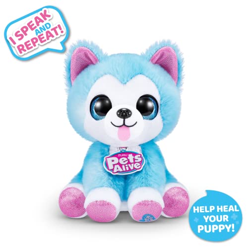 Pets Alive Pet Shop Surprise Series 3 Puppy Rescue by ZURU, Wolf Dog, Nurture Play, Soft Toy Unboxing, Heal Adopt Interactive, Ultra Soft Plushies con Electronic Speak and Repeat (Wolf Dog)