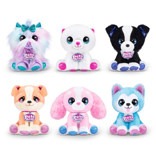 Pets Alive Pet Shop Surprise Series 3 Puppy Rescue by ZURU, Yorkshire, Nurture Play, Soft Toy Unboxing, Heal Adopt Interactive, Ultra Soft Plushies con Electronic Speak and Repeat (Yorkshire)
