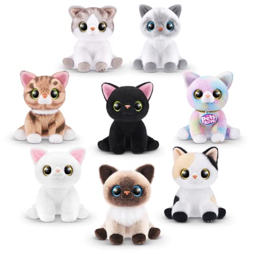 Pets Alive Smitten Kittens Surprise, Alli, Nurture Play, Soft Toy Unboxing, Interactive, 10 Sounds, Ultra Soft Plushies, Adopt Electronic Pet Kitten (Alli)