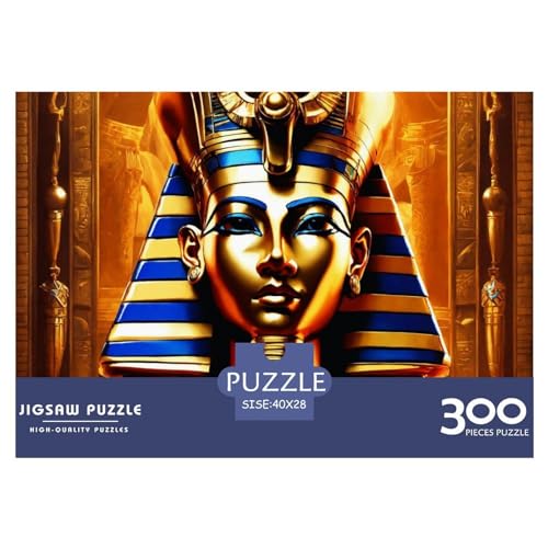 Pirámides egipcias Puzzles 3D para Adultos Y Adolescentes,Madera Puzzle 300 Piezas - Egyptian Pharaoh,Arte De Juego De Impresión De Alta Definición Multicolor Regalo Creativo 300pcs (40x28cm)