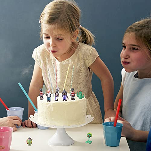 Plantas contra Zombies Mini Figuras 8 Pedazo Juego de Decoración Adorno de Torta Fiesta de Cumpleaños Pastel Decoración Pasteles Suministros Para Baby Shower Decoración