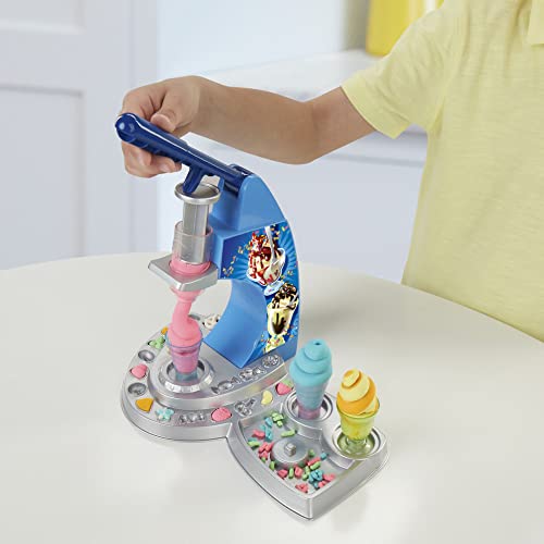 Play-Doh- Ice Cream Playset Kitchen Creations Drizzy-Postres esmerilados, Incluye Drizzle y 6 Colores de Pasta tóxica, Sencillo, Multicolor, Medium (Hasbro 5010993911608)