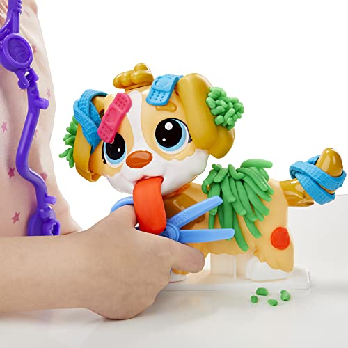 Play-Doh Kit Veterinario - Set con Cachorro de Juguete, transportín, 10 Herramientas, 5 Colores