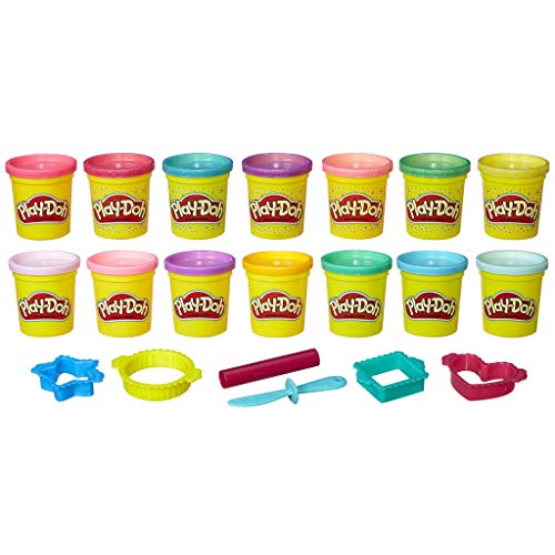 Play-Doh- Pack Colores Brillantes (Hasbro B6380F03), Color/Modelo Surtido + Confetti Compound Collection