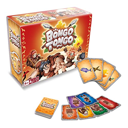 PLAY FUN BY IMC TOYS Bongo Tongo | Juego de Cartas estratégico bajo una temática Prehistórica para niños y niñas +6 Años - De 2 a 6 Jugadores