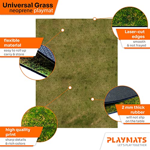 Playmats Alfombrilla de Goma para Juegos de Batalla – Warcry – Universal Grass 76 x 56 cm