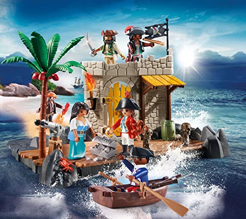 PLAYMOBIL 70979 My Figures Isla Pirata, Juego con más de 1000 Combinaciones posibles, Juguetes Piratas para niños a Partir de 5 años, 6 Figuras