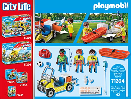 PLAYMOBIL City Life 71204 Coche de Rescate, Juguete para niños a Partir de 4 años