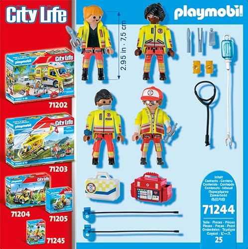 PLAYMOBIL City Life 71244 Equipo de Rescate, Juguete para niños a Partir de 4 años