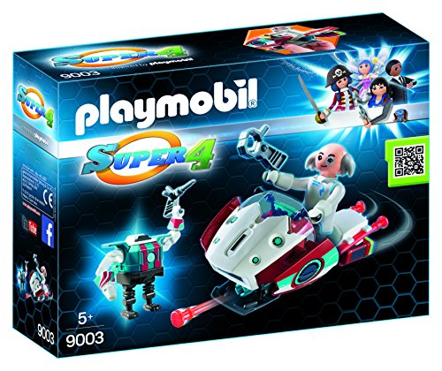 Playmobil Super 4 9003 - Dr. X y Robot, Personajes de la Serie Super 4, Multicolor