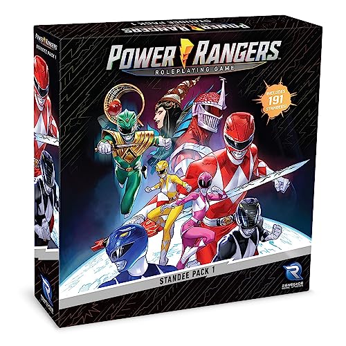 Power Rangers Juego de rol: Standee Pack #1 - 191 Standees de color, 28 bases de plástico, accesorio RPG
