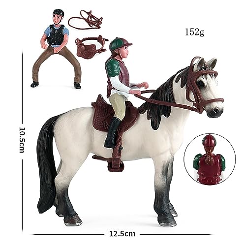predolo Modelo de Granja de simulación, Figura de equitación en Miniatura, figurita de equitación, figurita de Animales de Granja para el Desierto de Diorama, Estilo un