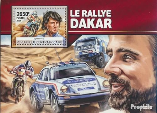 Prophila Collection Africa Central república Bloque 1493 (Completa. edición) 2016 Rally Dakar (Sellos para los coleccionistas) el tráfico por Carretera