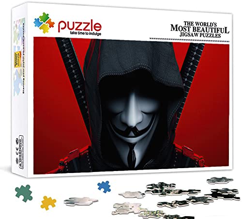 Puzzle 1000 Piezas para Adultos, Puzzle Película V Vendetta, Pequeña Mini Rompecabezas Juego Educativo para Adolescentes Rompecabezas de Desafío de Vacaciones 38X26cm